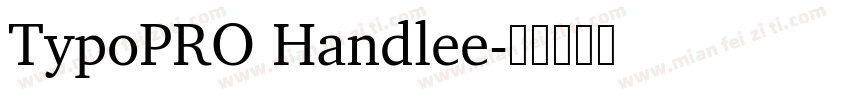 TypoPRO Handlee字体转换
